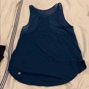 Lulu teal muscle tank